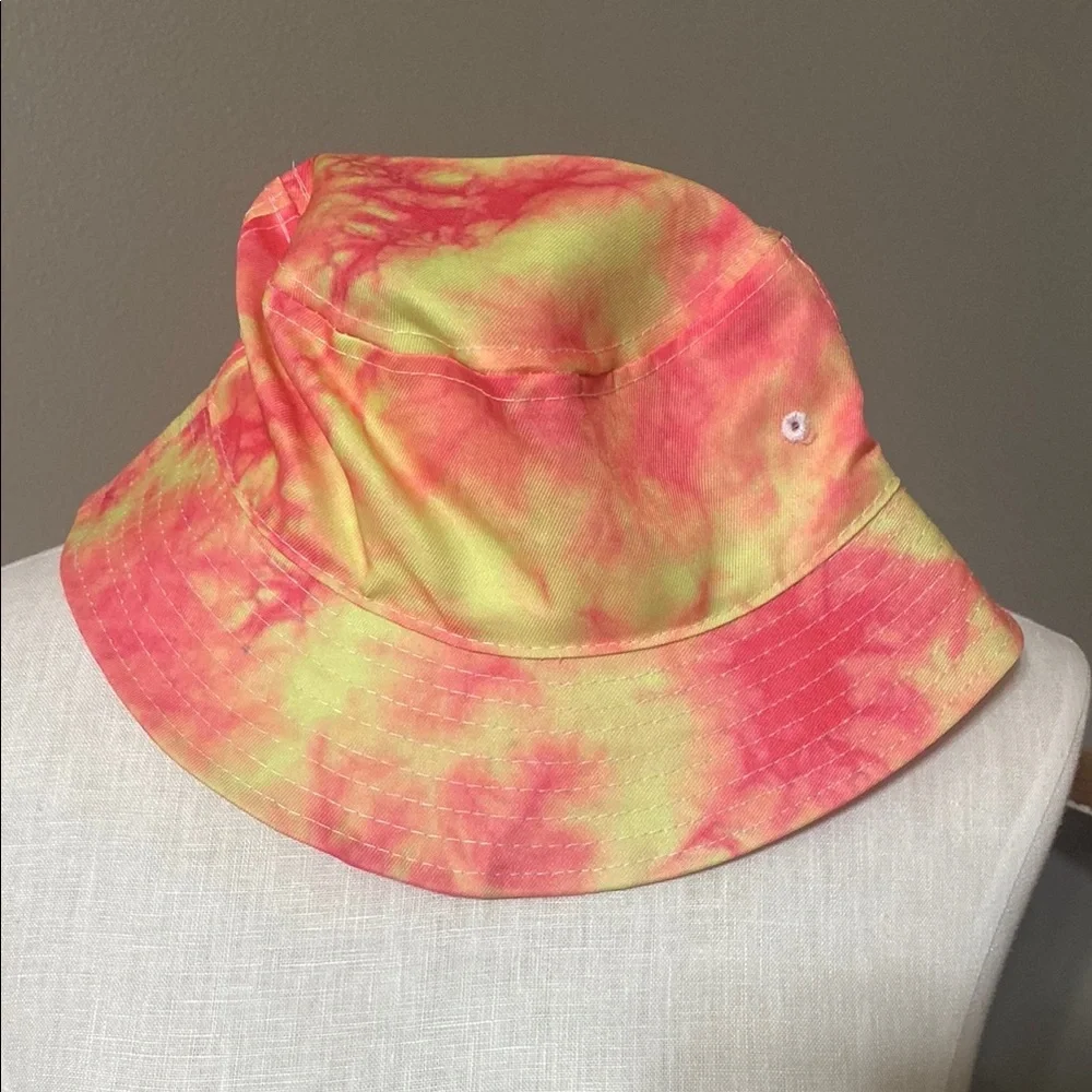 Natty Vodka yellow & pink Tie-Dye Bucket Hat